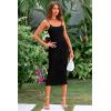 imagePRETTYGARDEN Summer Dresses for Women Sleeveless Bodycon Dress Textured Back Slit Sexy Cocktail Party Beach Vacation ClothesBlack