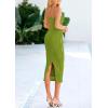 imagePRETTYGARDEN Summer Dresses for Women Sleeveless Bodycon Dress Textured Back Slit Sexy Cocktail Party Beach Vacation ClothesFruit Green