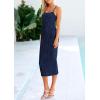 imagePRETTYGARDEN Summer Dresses for Women Sleeveless Bodycon Dress Textured Back Slit Sexy Cocktail Party Beach Vacation ClothesNavy