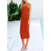 imagePRETTYGARDEN Summer Dresses for Women Sleeveless Bodycon Dress Textured Back Slit Sexy Cocktail Party Beach Vacation ClothesOrange