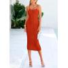 imagePRETTYGARDEN Summer Dresses for Women Sleeveless Bodycon Dress Textured Back Slit Sexy Cocktail Party Beach Vacation ClothesOrange