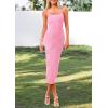 imagePRETTYGARDEN Summer Dresses for Women Sleeveless Bodycon Dress Textured Back Slit Sexy Cocktail Party Beach Vacation ClothesPink