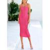 imagePRETTYGARDEN Summer Dresses for Women Sleeveless Bodycon Dress Textured Back Slit Sexy Cocktail Party Beach Vacation ClothesRose Red