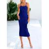 imagePRETTYGARDEN Summer Dresses for Women Sleeveless Bodycon Dress Textured Back Slit Sexy Cocktail Party Beach Vacation ClothesRoyal Blue