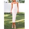 imagePRETTYGARDEN Summer Dresses for Women Sleeveless Bodycon Dress Textured Back Slit Sexy Cocktail Party Beach Vacation ClothesWhite