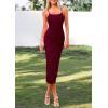 imagePRETTYGARDEN Summer Dresses for Women Sleeveless Bodycon Dress Textured Back Slit Sexy Cocktail Party Beach Vacation ClothesWine Red