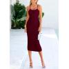 imagePRETTYGARDEN Summer Dresses for Women Sleeveless Bodycon Dress Textured Back Slit Sexy Cocktail Party Beach Vacation ClothesWine Red