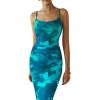 imagePRETTYGARDEN Summer Wedding Guest Dresses for Women 2026 Spaghetti Strap Mesh Bodycon Beach Vacation Floral Maxi Long DressesFloral Lake Blue
