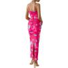 imagePRETTYGARDEN Summer Wedding Guest Dresses for Women 2026 Spaghetti Strap Mesh Bodycon Beach Vacation Floral Maxi Long DressesFloral Rose Red