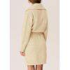 imagePRETTYGARDEN Sweater Dresses for Women 2026 Trendy Long Sleeve Button Down Short Mini Fall Winter DressBeige