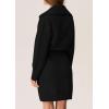 imagePRETTYGARDEN Sweater Dresses for Women 2026 Trendy Long Sleeve Button Down Short Mini Fall Winter DressBlack
