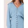 imagePRETTYGARDEN Sweater Dresses for Women 2026 Trendy Long Sleeve Button Down Short Mini Fall Winter DressLight Blue
