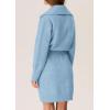 imagePRETTYGARDEN Sweater Dresses for Women 2026 Trendy Long Sleeve Button Down Short Mini Fall Winter DressLight Blue