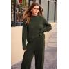 imagePRETTYGARDEN Two Piece Sets for Women 2026 Pullover Sweater High Waisted Sweatpants Tracksuit Lounge Set Fall Winter OutfitsArmy Green
