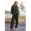imagePRETTYGARDEN Two Piece Sets for Women 2026 Pullover Sweater High Waisted Sweatpants Tracksuit Lounge Set Fall Winter OutfitsArmy Green