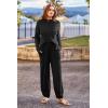 imagePRETTYGARDEN Two Piece Sets for Women 2026 Pullover Sweater High Waisted Sweatpants Tracksuit Lounge Set Fall Winter OutfitsBlack