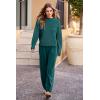 imagePRETTYGARDEN Two Piece Sets for Women 2026 Pullover Sweater High Waisted Sweatpants Tracksuit Lounge Set Fall Winter OutfitsBlue Green