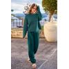 imagePRETTYGARDEN Two Piece Sets for Women 2026 Pullover Sweater High Waisted Sweatpants Tracksuit Lounge Set Fall Winter OutfitsBlue Green