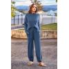 imagePRETTYGARDEN Two Piece Sets for Women 2026 Pullover Sweater High Waisted Sweatpants Tracksuit Lounge Set Fall Winter OutfitsDark Blue