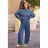imagePRETTYGARDEN Two Piece Sets for Women 2026 Pullover Sweater High Waisted Sweatpants Tracksuit Lounge Set Fall Winter OutfitsDark Blue
