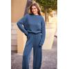 imagePRETTYGARDEN Two Piece Sets for Women 2026 Pullover Sweater High Waisted Sweatpants Tracksuit Lounge Set Fall Winter OutfitsDark Blue