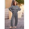 imagePRETTYGARDEN Two Piece Sets for Women 2026 Pullover Sweater High Waisted Sweatpants Tracksuit Lounge Set Fall Winter OutfitsDark Grey
