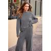 imagePRETTYGARDEN Two Piece Sets for Women 2026 Pullover Sweater High Waisted Sweatpants Tracksuit Lounge Set Fall Winter OutfitsDark Grey