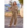 imagePRETTYGARDEN Two Piece Sets for Women 2026 Pullover Sweater High Waisted Sweatpants Tracksuit Lounge Set Fall Winter OutfitsKhaki