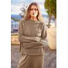 imagePRETTYGARDEN Two Piece Sets for Women 2026 Pullover Sweater High Waisted Sweatpants Tracksuit Lounge Set Fall Winter OutfitsKhaki