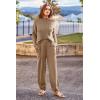 imagePRETTYGARDEN Two Piece Sets for Women 2026 Pullover Sweater High Waisted Sweatpants Tracksuit Lounge Set Fall Winter OutfitsKhaki