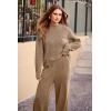 imagePRETTYGARDEN Two Piece Sets for Women 2026 Pullover Sweater High Waisted Sweatpants Tracksuit Lounge Set Fall Winter OutfitsKhaki