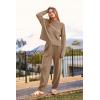 imagePRETTYGARDEN Two Piece Sets for Women 2026 Pullover Sweater High Waisted Sweatpants Tracksuit Lounge Set Fall Winter OutfitsKhaki