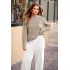 imagePRETTYGARDEN Two Piece Sets for Women 2026 Pullover Sweater High Waisted Sweatpants Tracksuit Lounge Set Fall Winter OutfitsKhaki Beige White