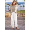 imagePRETTYGARDEN Two Piece Sets for Women 2026 Pullover Sweater High Waisted Sweatpants Tracksuit Lounge Set Fall Winter OutfitsKhaki Beige White