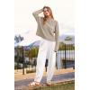 imagePRETTYGARDEN Two Piece Sets for Women 2026 Pullover Sweater High Waisted Sweatpants Tracksuit Lounge Set Fall Winter OutfitsKhaki Beige White