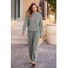imagePRETTYGARDEN Two Piece Sets for Women 2026 Pullover Sweater High Waisted Sweatpants Tracksuit Lounge Set Fall Winter OutfitsLight Grey