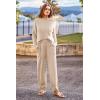 imagePRETTYGARDEN Two Piece Sets for Women 2026 Pullover Sweater High Waisted Sweatpants Tracksuit Lounge Set Fall Winter OutfitsLight Khaki
