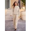 imagePRETTYGARDEN Two Piece Sets for Women 2026 Pullover Sweater High Waisted Sweatpants Tracksuit Lounge Set Fall Winter OutfitsLight Khaki