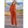 imagePRETTYGARDEN Two Piece Sets for Women 2026 Pullover Sweater High Waisted Sweatpants Tracksuit Lounge Set Fall Winter OutfitsOrange