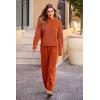 imagePRETTYGARDEN Two Piece Sets for Women 2026 Pullover Sweater High Waisted Sweatpants Tracksuit Lounge Set Fall Winter OutfitsOrange