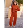 imagePRETTYGARDEN Two Piece Sets for Women 2026 Pullover Sweater High Waisted Sweatpants Tracksuit Lounge Set Fall Winter OutfitsOrange