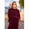 imagePRETTYGARDEN Two Piece Sets for Women 2026 Pullover Sweater High Waisted Sweatpants Tracksuit Lounge Set Fall Winter OutfitsWine Red