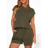 imagePRETTYGARDEN Two Piece Short Sets for Women Summer 2026 Matching Loungewear Travel Outfits Spring Beach Vacation ClothesArmy Green