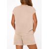 imagePRETTYGARDEN Two Piece Short Sets for Women Summer 2026 Matching Loungewear Travel Outfits Spring Beach Vacation ClothesBeige