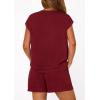 imagePRETTYGARDEN Two Piece Short Sets for Women Summer 2026 Matching Loungewear Travel Outfits Spring Beach Vacation ClothesBurgundy