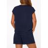 imagePRETTYGARDEN Two Piece Short Sets for Women Summer 2026 Matching Loungewear Travel Outfits Spring Beach Vacation ClothesNavy Blue