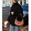 imagePRETTYGARDEN Womens 2025 Fall Oversized Sweaters Turtleneck Casual Long Sleeve Chunky Knit Pullover Tops Winter ClothesBlack