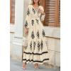 imagePRETTYGARDEN Womens 2026 Fall Wedding Guest Dresses Boho Floral Long Sleeve V Neck Flowy Elegant Maxi Dress Beach ClothesFloral Apricot Black