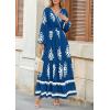 imagePRETTYGARDEN Womens 2026 Fall Wedding Guest Dresses Boho Floral Long Sleeve V Neck Flowy Elegant Maxi Dress Beach ClothesFloral Lake Blue White