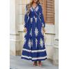 imagePRETTYGARDEN Womens 2026 Fall Wedding Guest Dresses Boho Floral Long Sleeve V Neck Flowy Elegant Maxi Dress Beach ClothesFloral Navy Apricot
